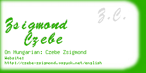 zsigmond czebe business card